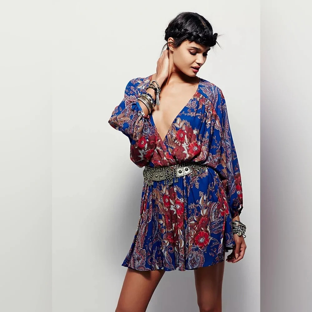 FREE PEOPLE NWOT‎ High Plains Printed Dress